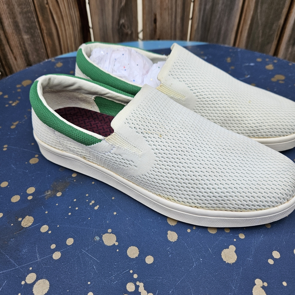 Mark Nason White and Green Men's Loafers Size 8.5